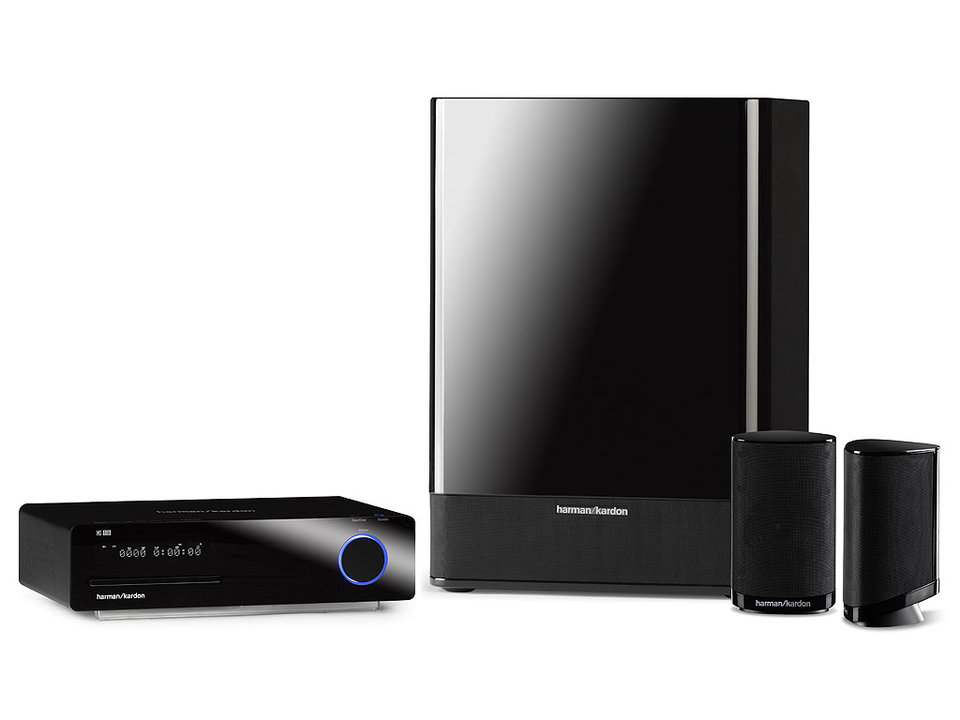 HS 150 - Black - 2x 35W 2.1-channel integrated home theater system - Hero